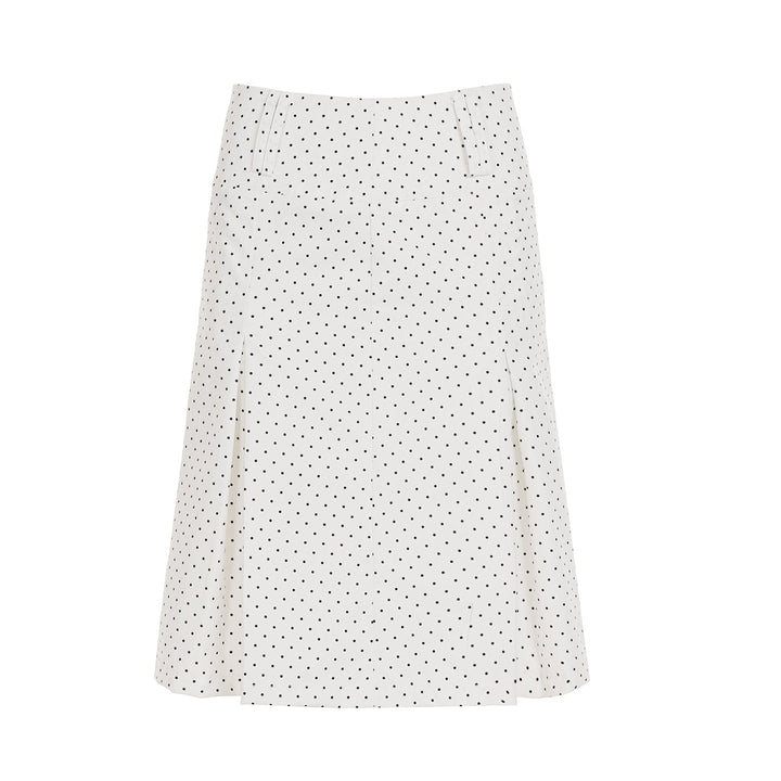 Damen Midirock mit verspieltem Punktmuster und eleganter A-Linie Drune