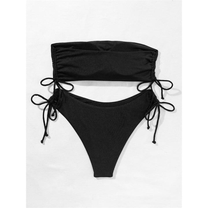Damen Bandeau-Bikini mit verstellbaren Raffung Drune