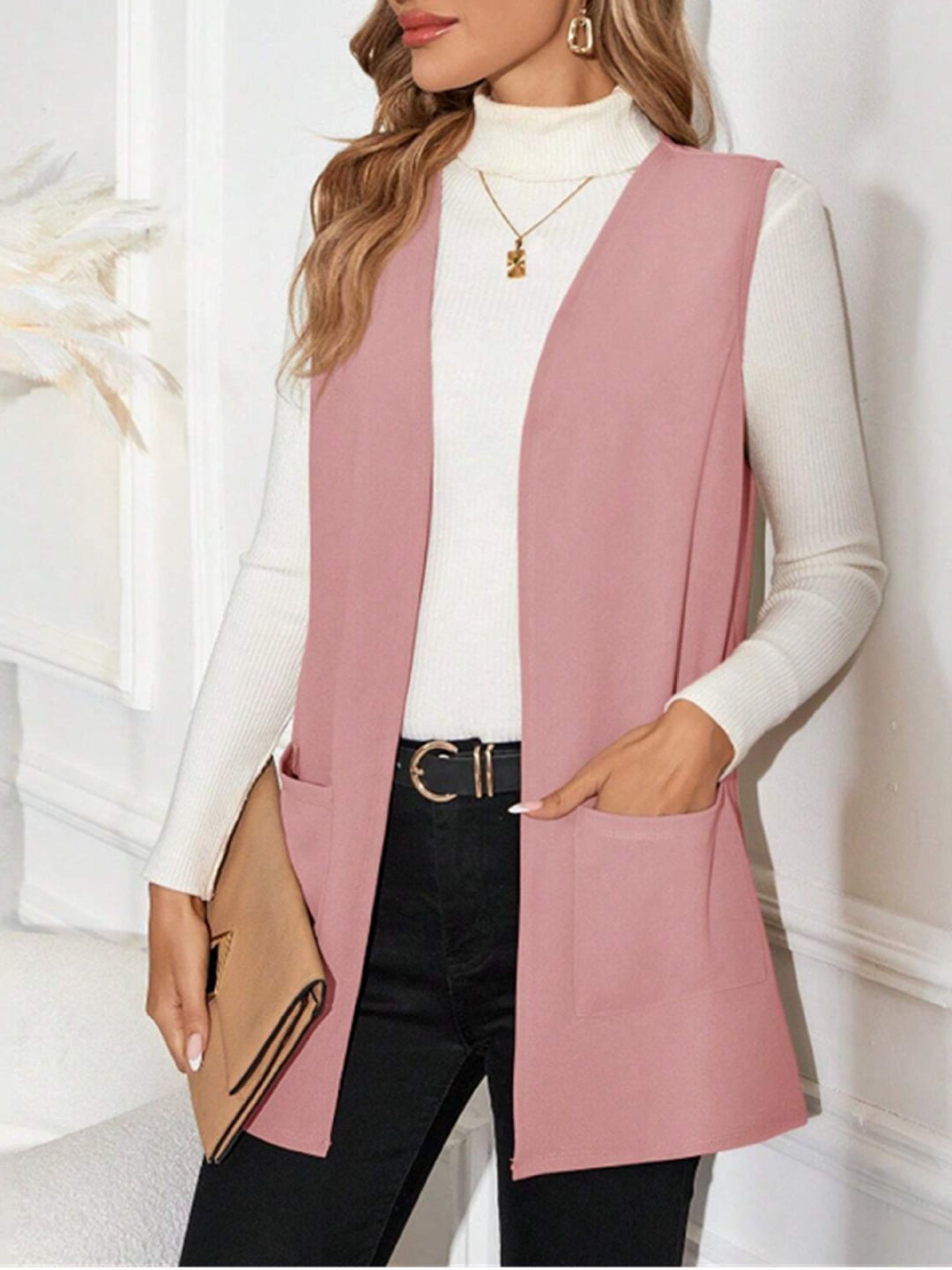 Damen Longline Wendeweste mit Taschen Drune