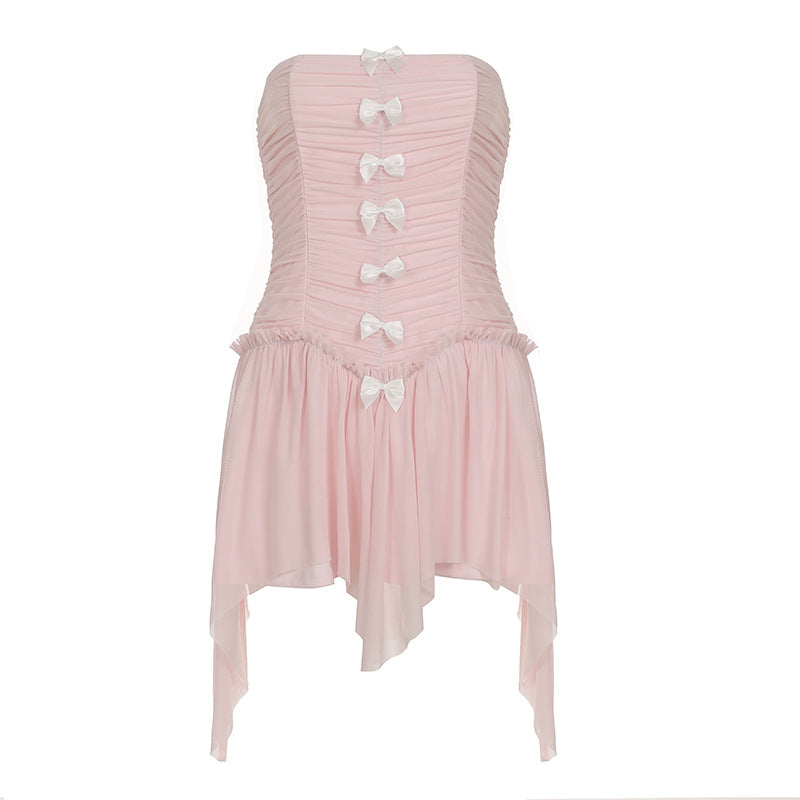 Damen Tailliertes Corsagen-Kleid mit Rüschendetails Drune
