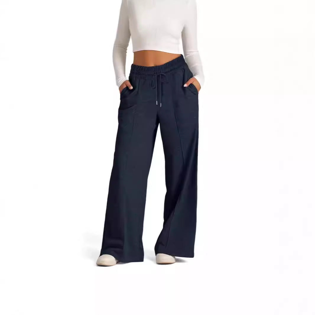 Damen Bequeme weite Freizeithose mit elastischem Bund und praktischen Taschen Drune