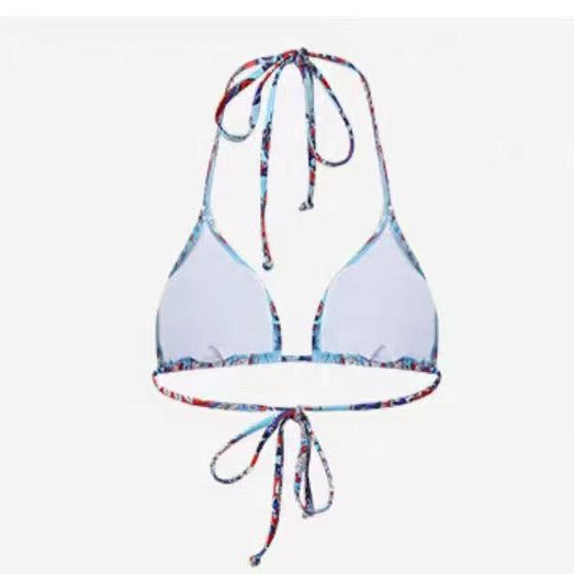 Damen Triangel-Bikini-Set mit verstellbaren Bindebändern und fröhlichem Mustermix Drune