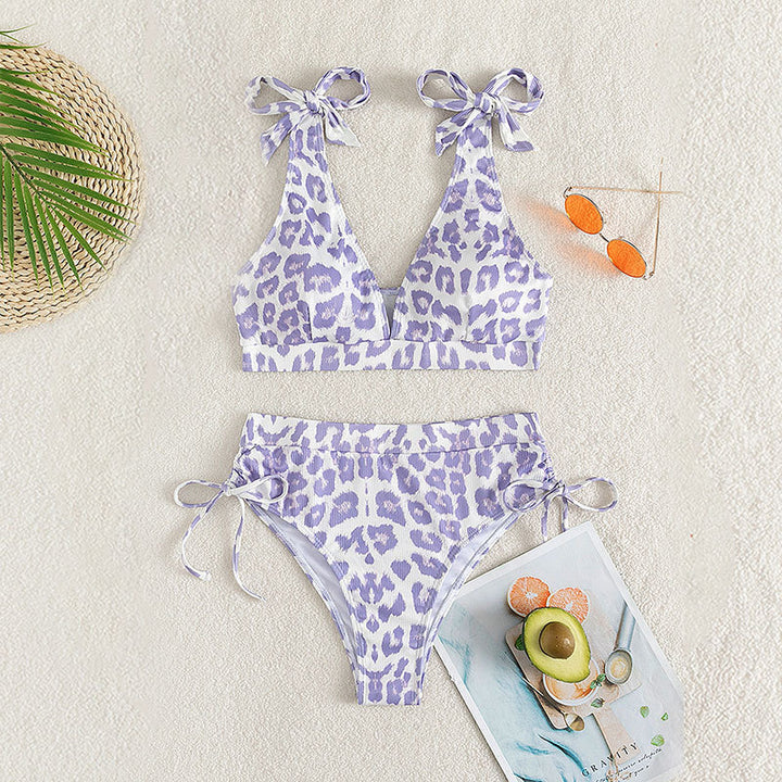 Damen Hochgeschnittener Bikini mit verstellbaren Trägern Drune