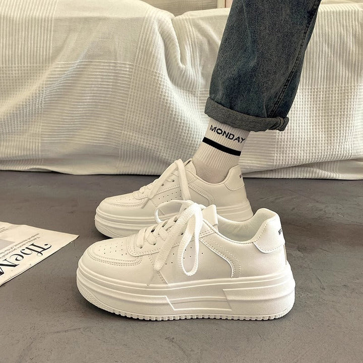 Damen Modische Plateau Sneakers mit komfortablem Rückenschutz Drune