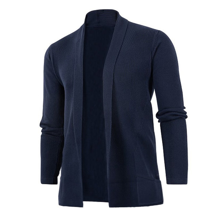 Herren modische Strickjacke mit offenem Schnitt und praktischen Taschen Drune