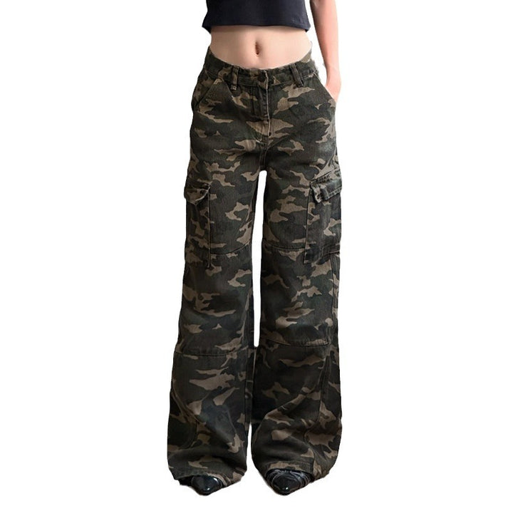 Damen Cargo-Hose mit weitem Schnitt und praktischen Seitentaschen Drune