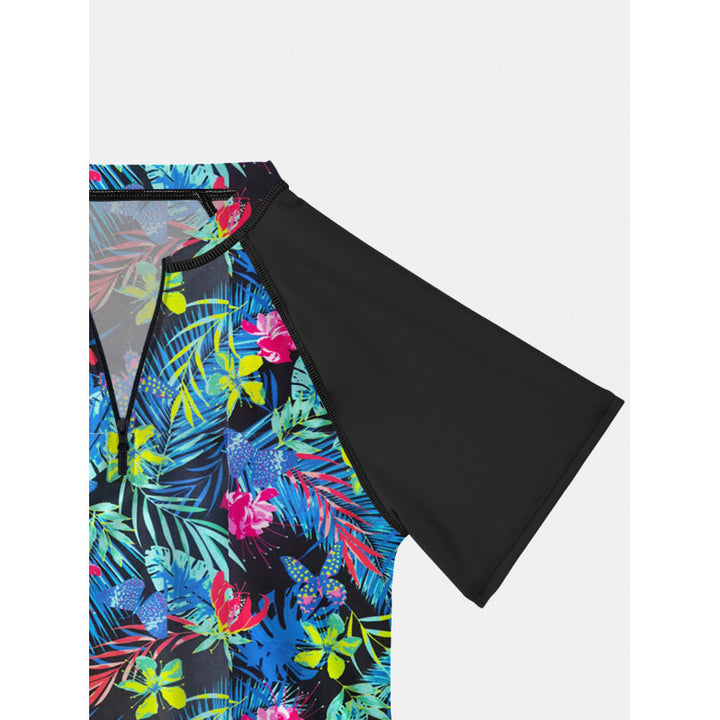 Damen Buntes UV-Schutz Rashguard mit Shorts Drune