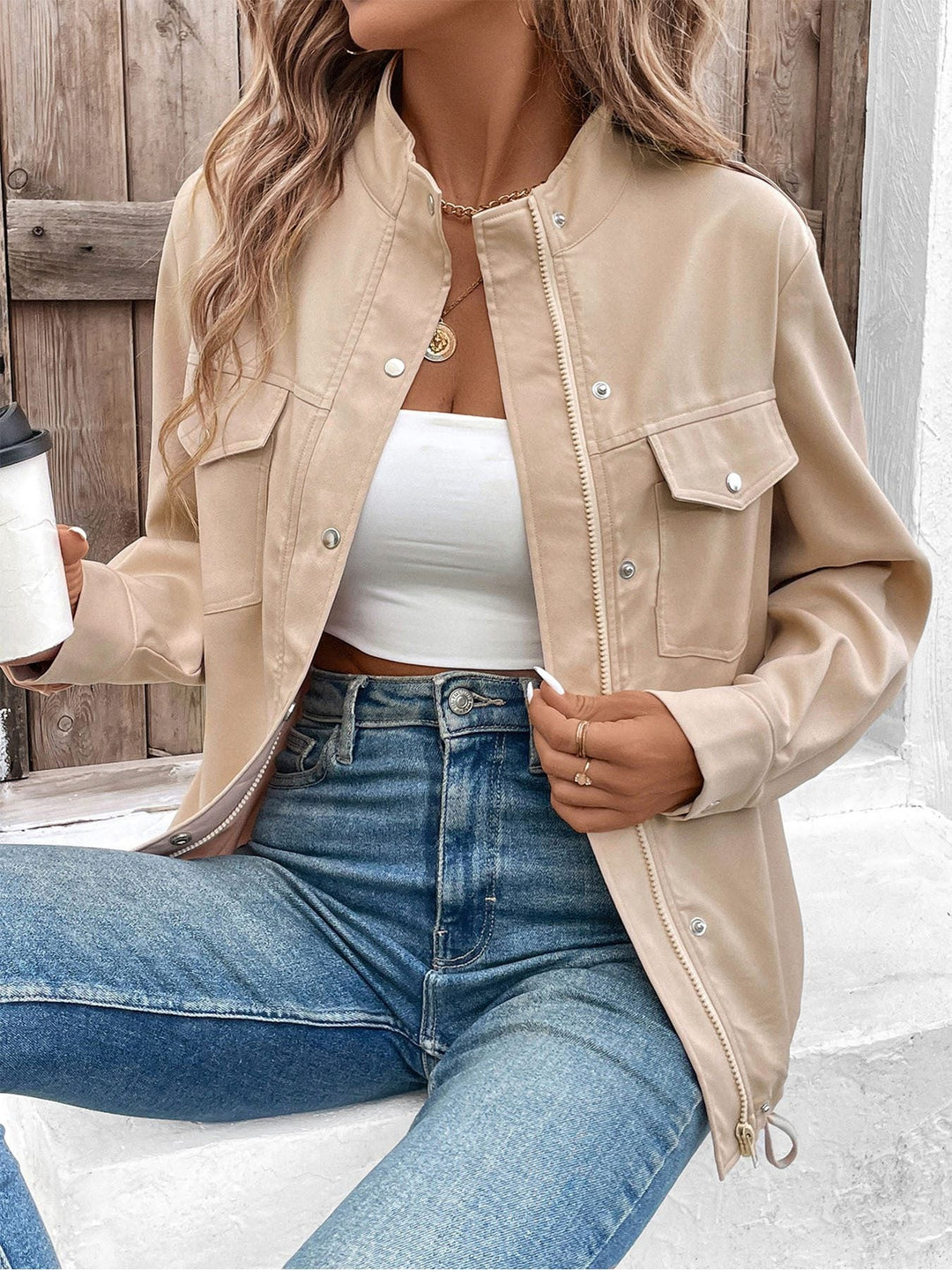 Drune | Button-Down-Shirtjacke - Leichter Stoff - Lässige Oberbekleidung - Vielseitiges Schichtungsstück