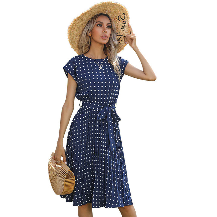 Damen Sommerkleid mit Rüschendetails und taillierbarem Gürtel Drune