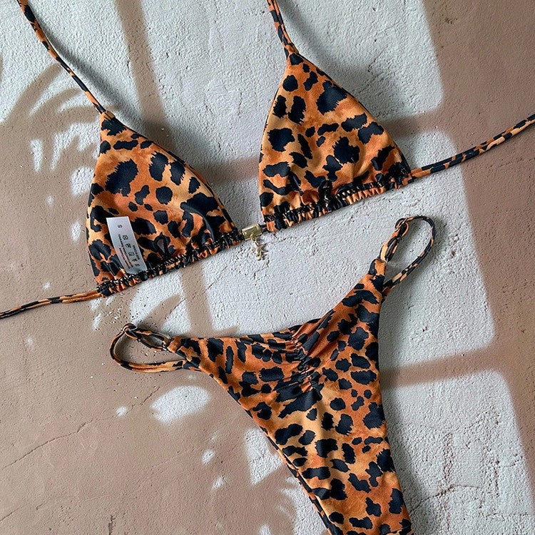 Damen Triangel-Bikini mit aufregendem Animal-Print Drune