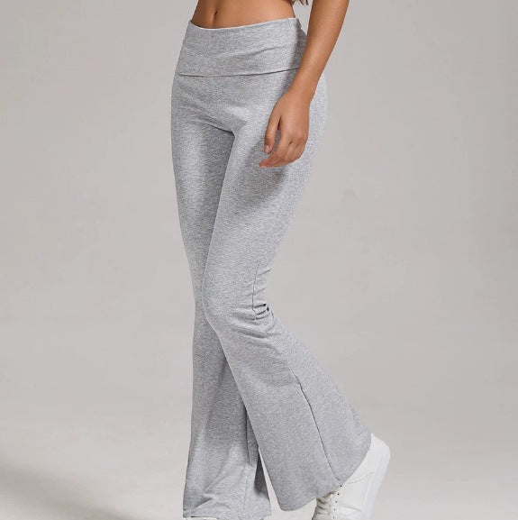 Damen nan hochgeschnittene Stretch-Flare-Yogahose mit formendem Bund Drune