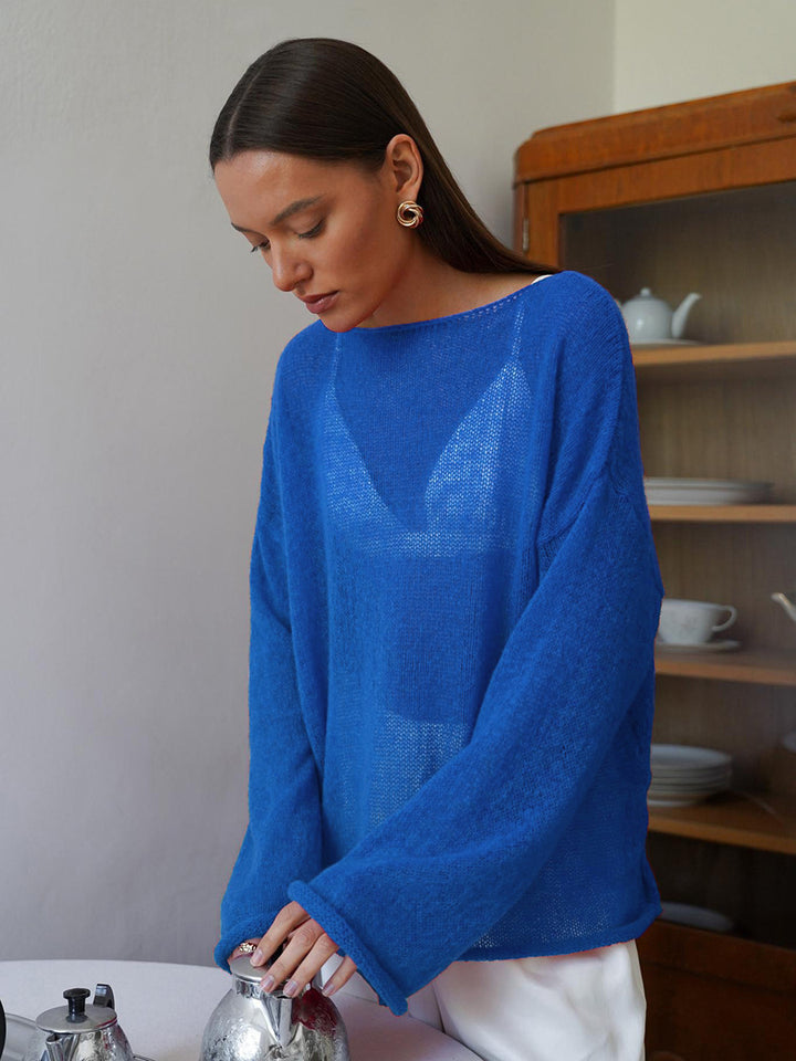 Damen lässiger Strickpullover Drune