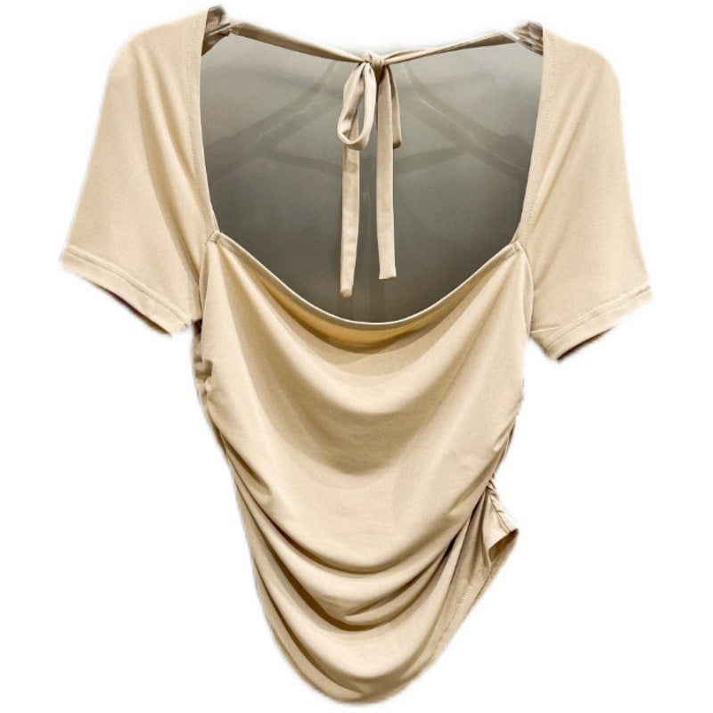 Damen Stretchbluse mit dekorativem Rückenausschnitt Drune