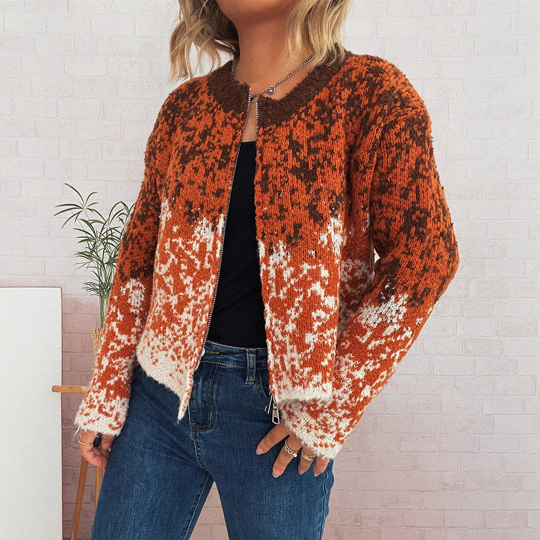 Damen gemusterte Strickjacke mit luxuriösem Design und modernem Schnitt Drune