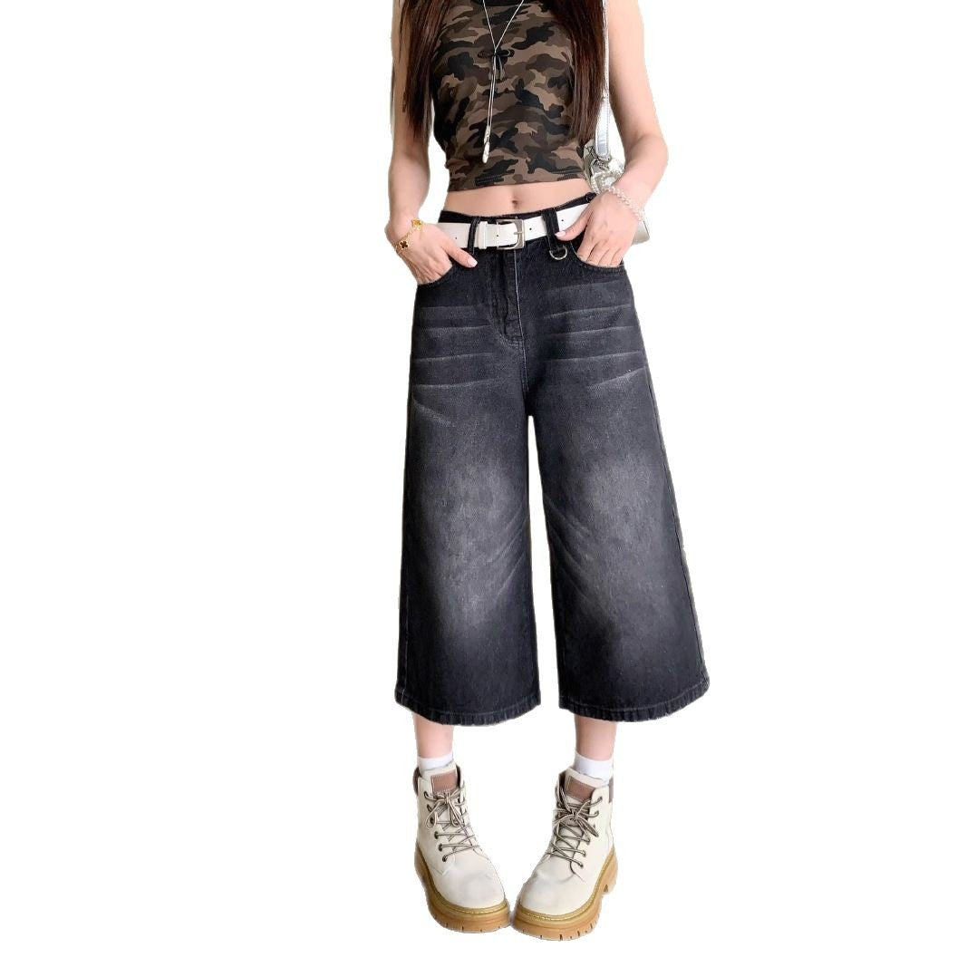 Damen Weite Denim-Culotte im modischen Urban-Look mit lässigem Schnitt Drune