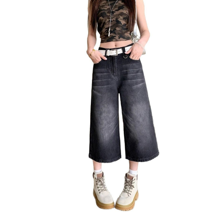 Damen Weite Denim-Culotte im modischen Urban-Look mit lässigem Schnitt Drune
