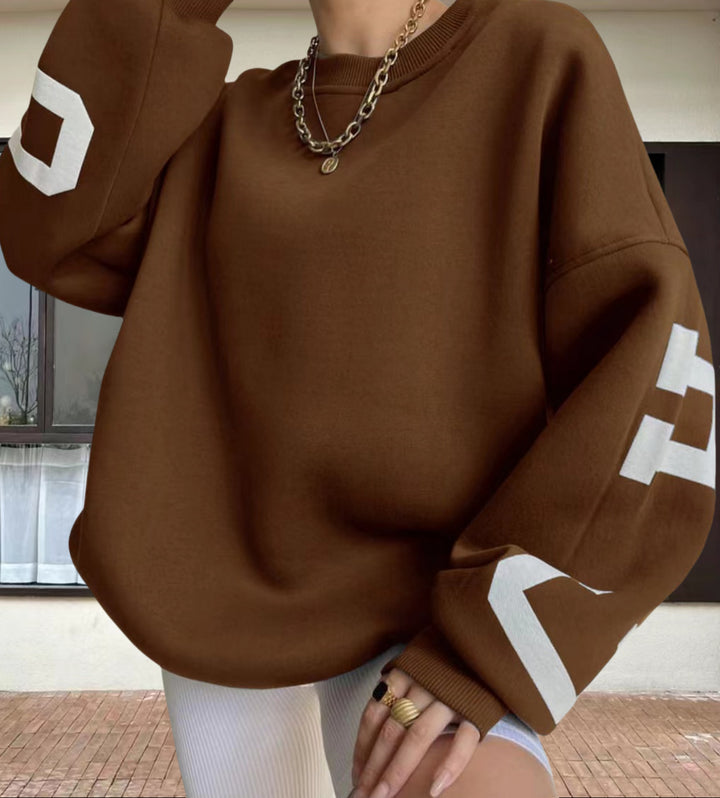 Damen Oversized Sweatshirt mit grafischen Akzenten Drune