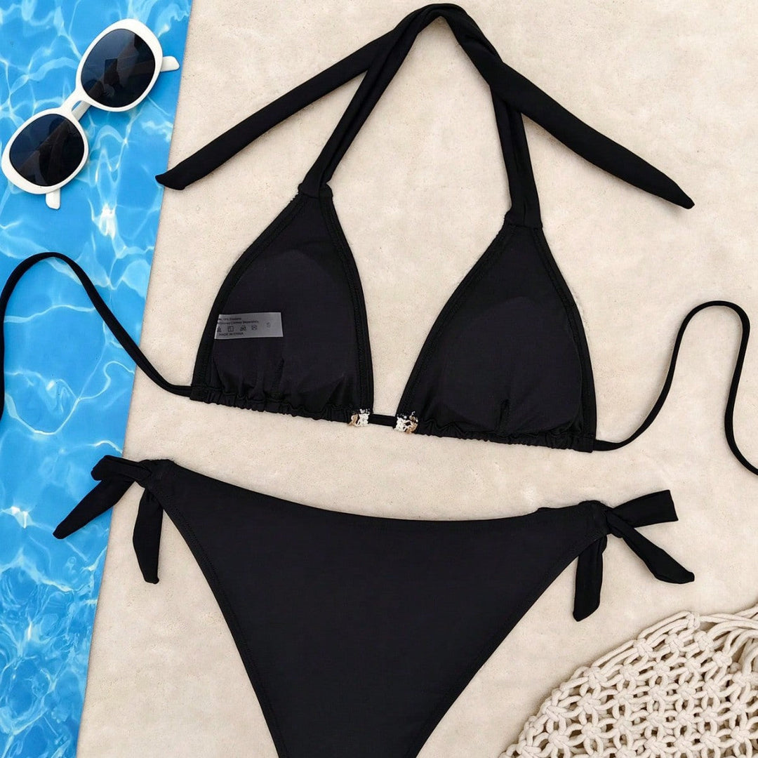Damen Triangel-Bikini mit raffinierten Muschelverzierungen Drune