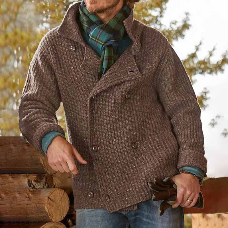 Herren Strickjacke mit modernem Schnitt und doppelter Knopfleiste Drune
