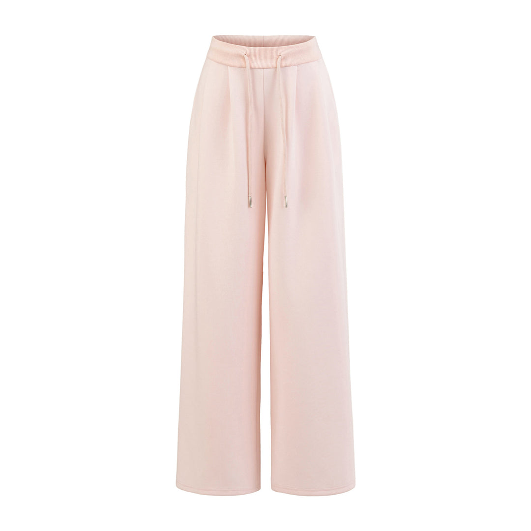 Damen Weite Lounge-Hose mit elastischem Bund und Kordelzug Drune