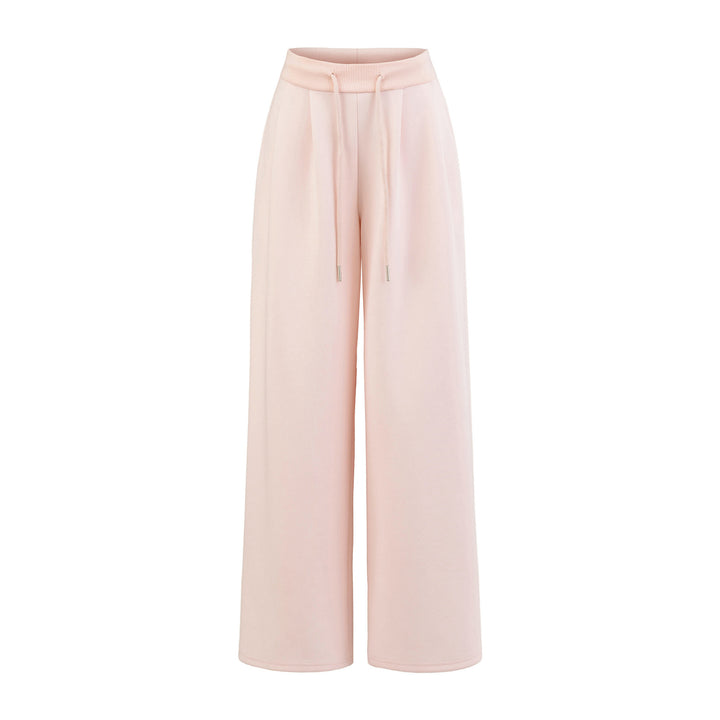 Damen Weite Lounge-Hose mit elastischem Bund und Kordelzug Drune