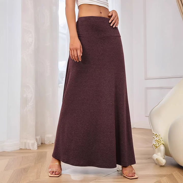 Damen Maxirock aus weichem Jersey mit elastischem Bund und fließendem Schnitt Drune