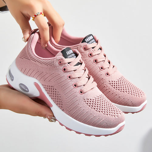 Damen nan gestrickter Komfort-Sneaker mit sichtbarer Air-Unit, entlastender Memory-Fußbett-Einlage und griffiger Profilsohle Drune