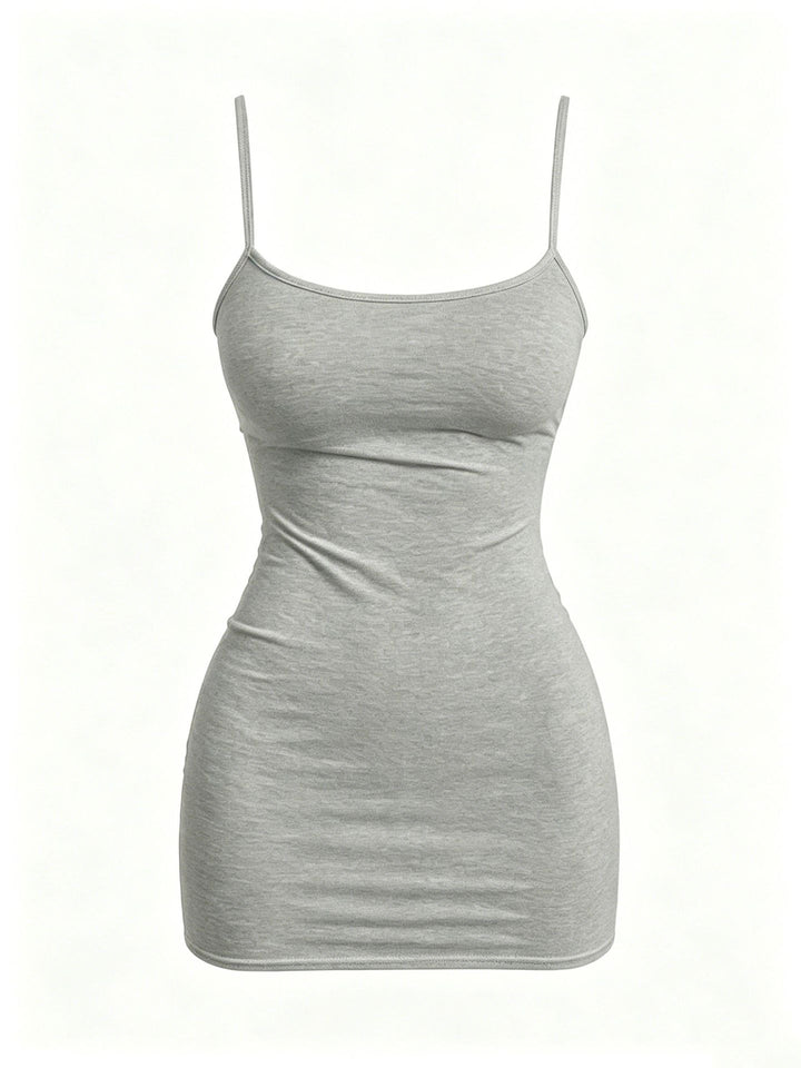 Damen figurbetontes Mini-Wickelkleid mit tiefem V-Ausschnitt und elastischen Trägern Drune