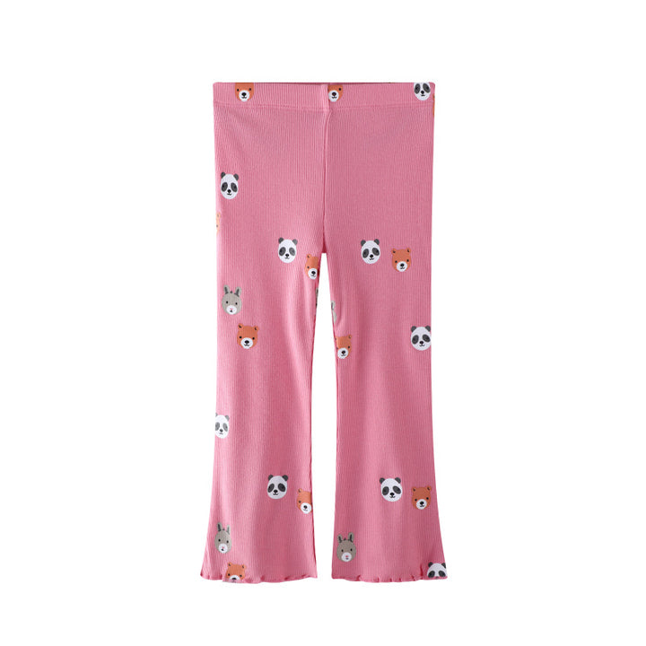 Mädchen Leggings mit verspielten Tierfaces Drune