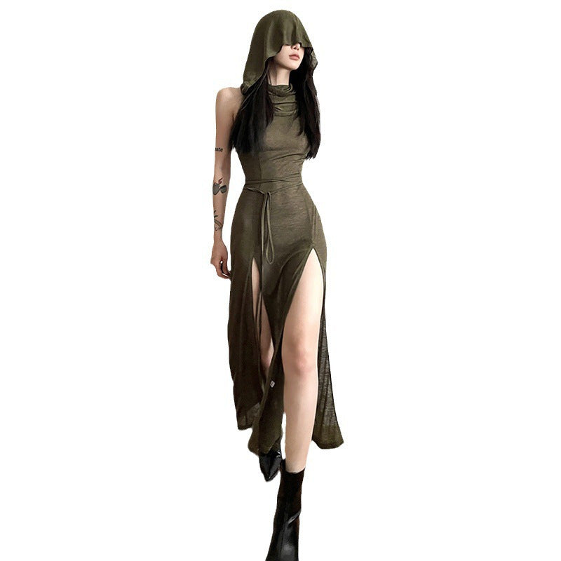 Femme High-Slit Maxi Kleid Drune