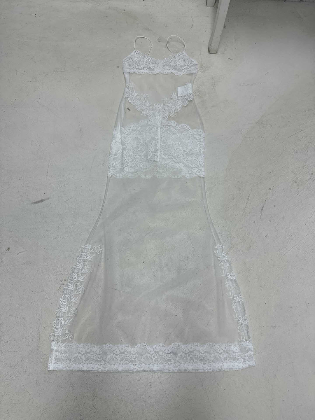 Damen Elegantes transparentes Spitzen-Nachtkleid mit verführerischen Akzenten Drune