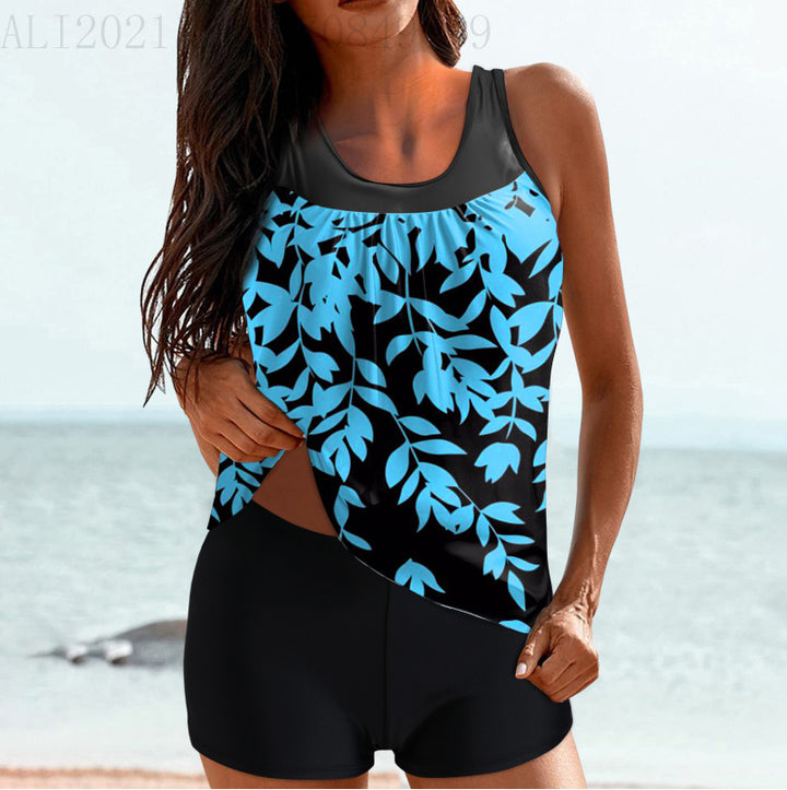 Damen Sportliches Strandoutfit mit modischer Raffung Drune