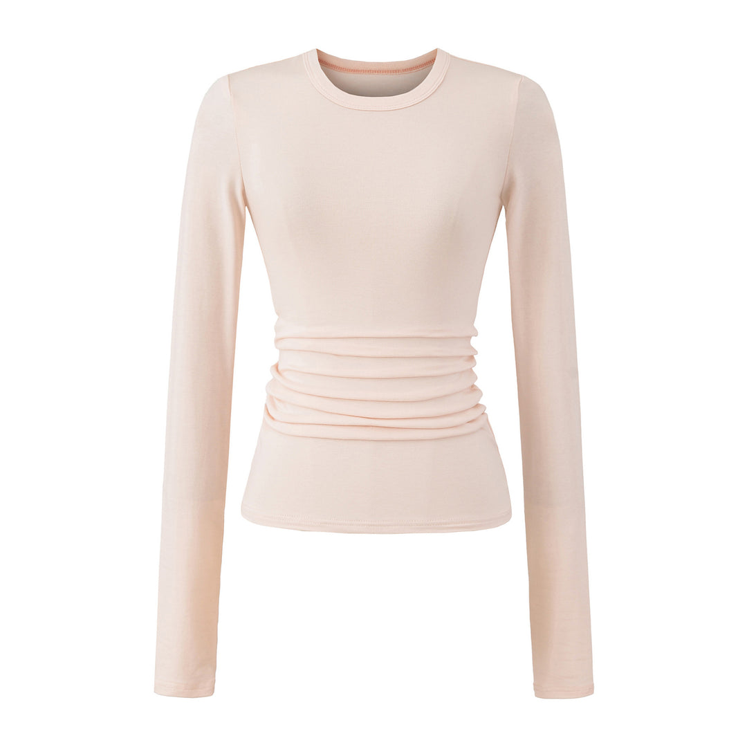 Damen Langarmshirt mit Raffungen Drune