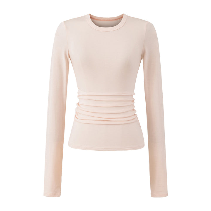 Damen Langarmshirt mit Raffungen Drune