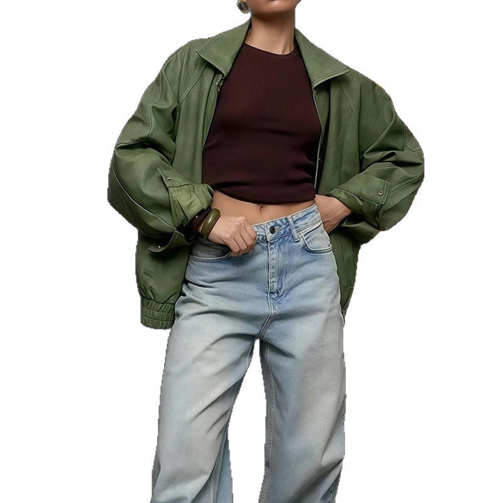 Damen lässige Oversized-Jacke Drune