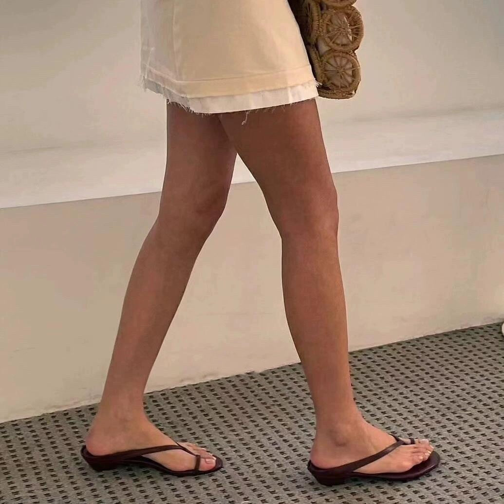Damen elegante Zehentrenner-Sandaletten mit minimalistischem Design und modischem Riemen Drune