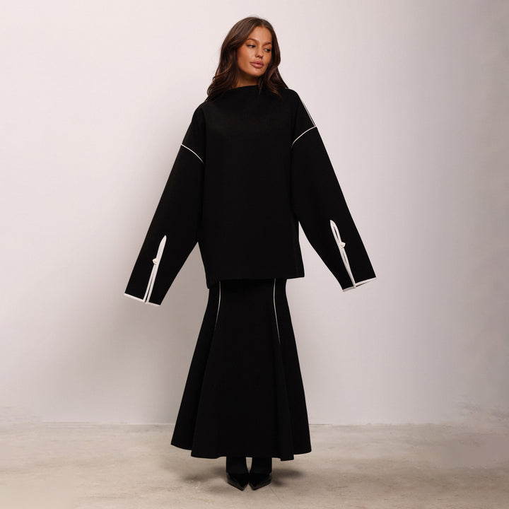 Damen Modisches Oversized Zwei-in-eins Kleidungsset Drune