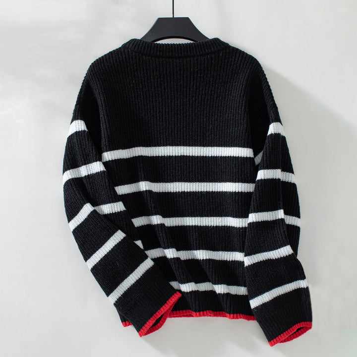 Drune | Gestreifter Strickpullover mit Klassischem Design