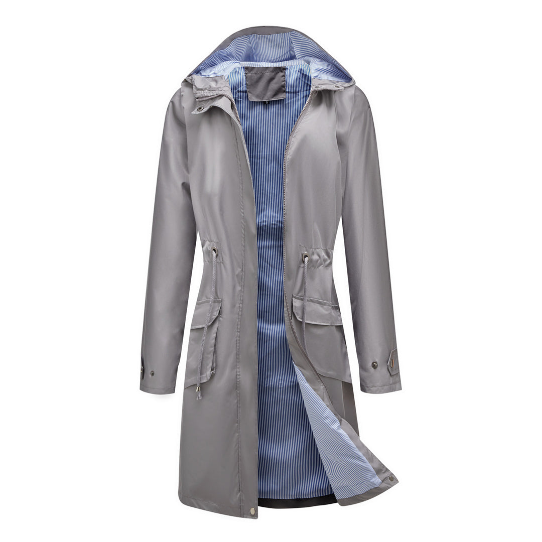 Damen winddichte Freizeitjacke mit praktischen Kordelzügen und Innenfutter Drune