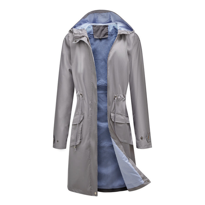Damen winddichte Freizeitjacke mit praktischen Kordelzügen und Innenfutter Drune
