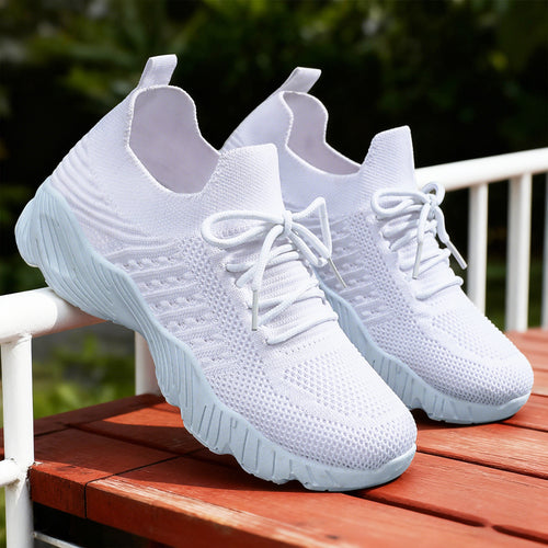 Damen nan gestrickter Slip-On Sneaker mit sockenähnlichem Schaft und dämpfender Profillaufsohle Drune