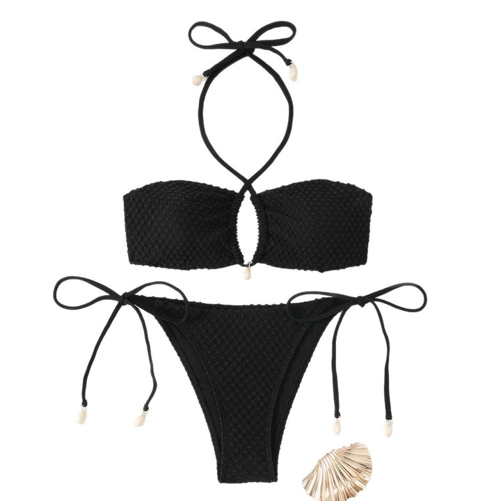 Damen Bandeau-Bikini mit modischem Schlüssel-Loch-Design Drune