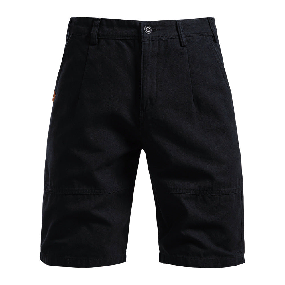 Herren nan robuste Baumwoll-Twill-Bermudahose mit verstärkten Knieeinsätzen und entspannter Passform Drune