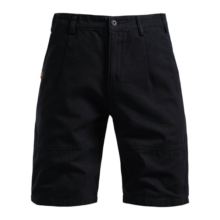 Herren nan robuste Baumwoll-Twill-Bermudahose mit verstärkten Knieeinsätzen und entspannter Passform Drune