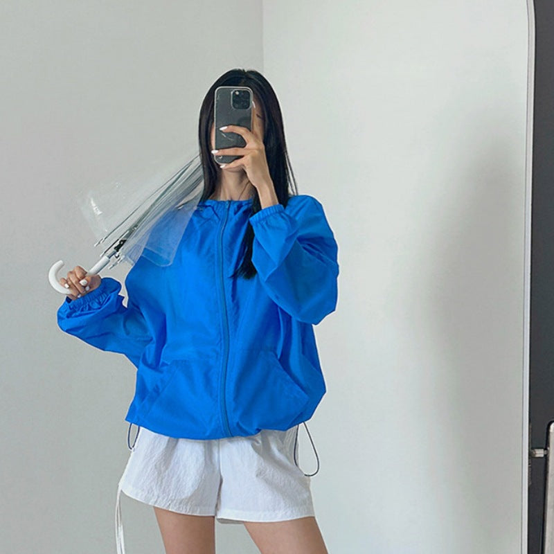 Damen leichte Regenjacke mit praktischen Taschen Drune