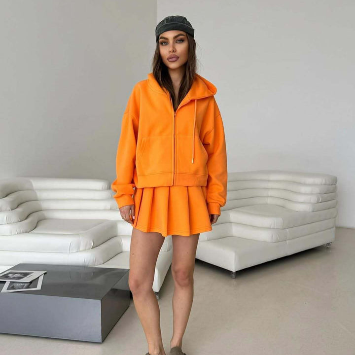 Damen modischer Hoodie mit Rock Drune