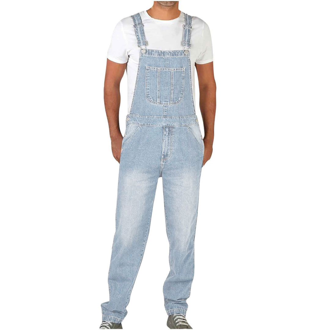 Herren Denim-Latzhose im lässigen Schnitt mit verstellbaren Trägern Drune