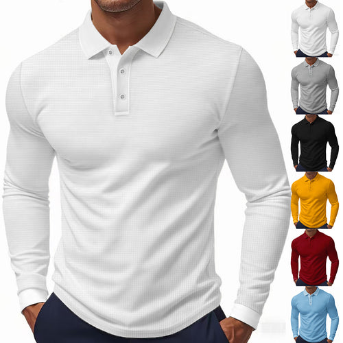 Herren Poloshirt mit strukturiertem Design und modernen Knopfdetails Drune