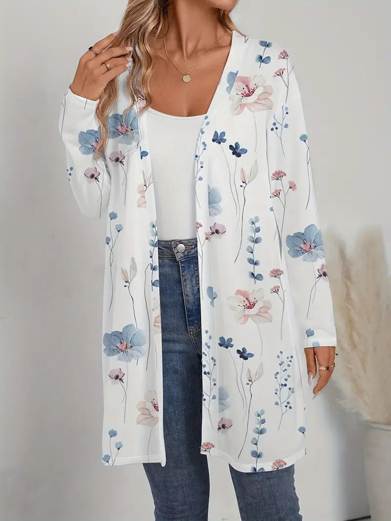 Damen Florale Kimono-Jacke Drune