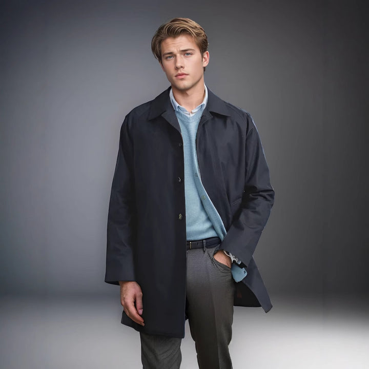 Herren lässige Übergangsjacke mit knopfbarem Kragen Drune